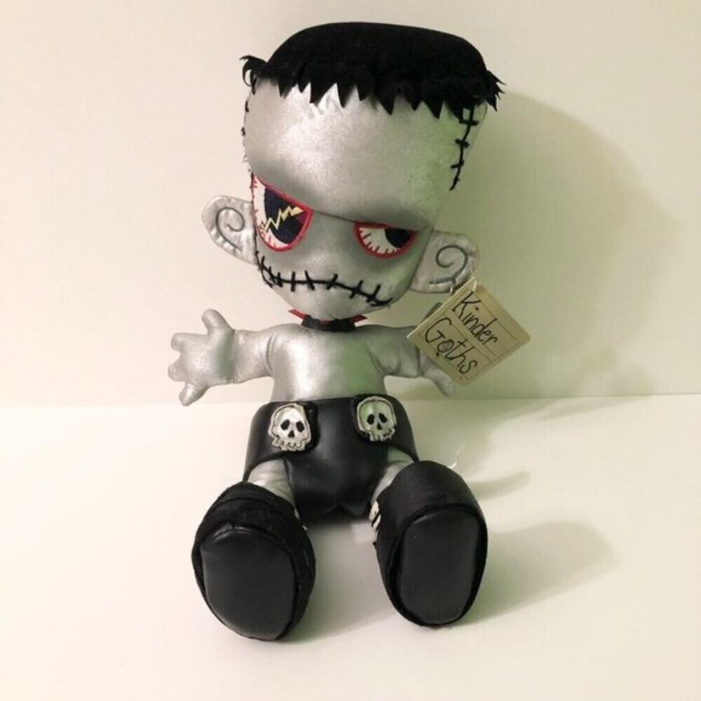 Bleeding Edge KinderGoths  Atomic Silver Sid X Malicious Plush Stained Worn